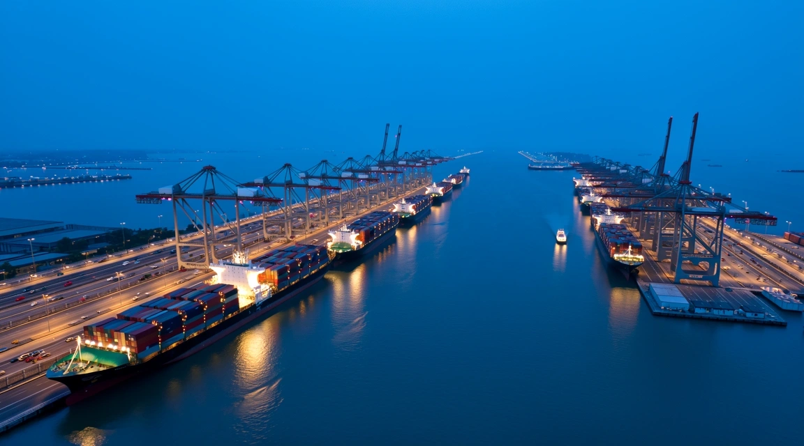 Regional logistics metrics visualization context